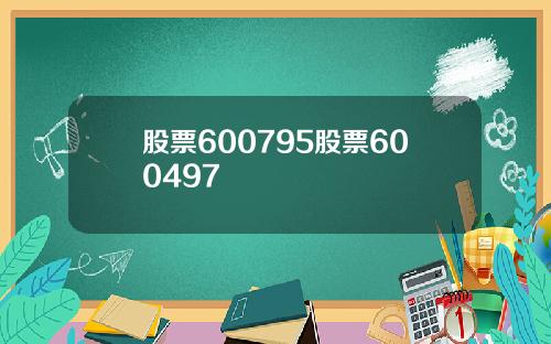 股票600795股票600497