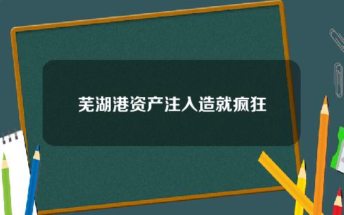 芜湖港资产注入造就疯狂