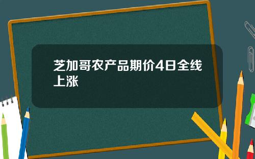 芝加哥农产品期价4日全线上涨