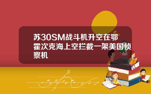 苏30SM战斗机升空在鄂霍次克海上空拦截一架美国侦察机