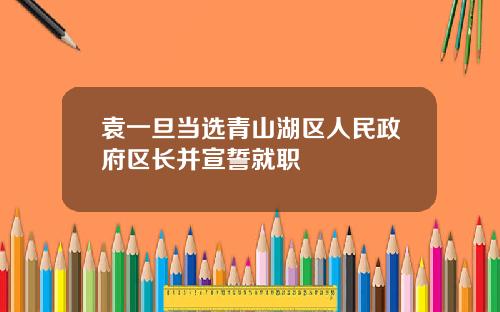袁一旦当选青山湖区人民政府区长并宣誓就职