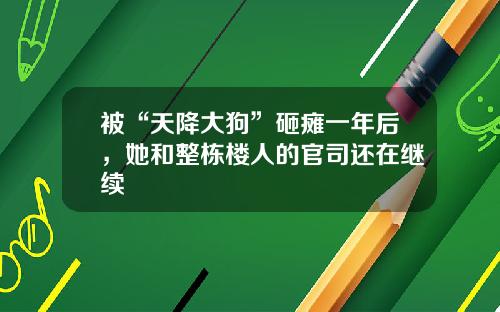 被“天降大狗”砸瘫一年后,她和整栋楼人的官司还在继续