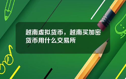 越南虚拟货币,越南买加密货币用什么交易所