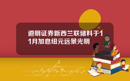 道明证券新西兰联储料于11月加息纽元远景光明