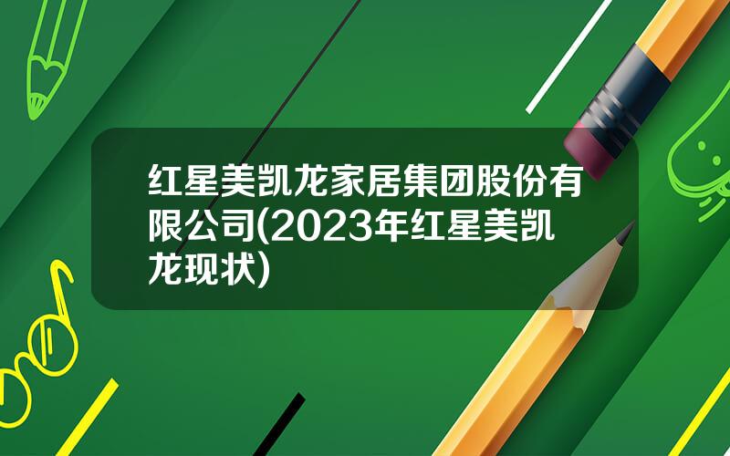红星美凯龙家居集团股份有限公司(2023年红星美凯龙现状)