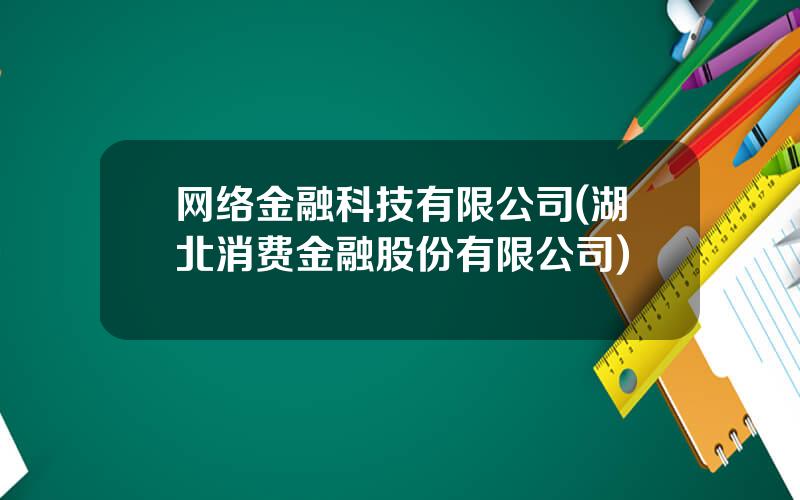网络金融科技有限公司(湖北消费金融股份有限公司)
