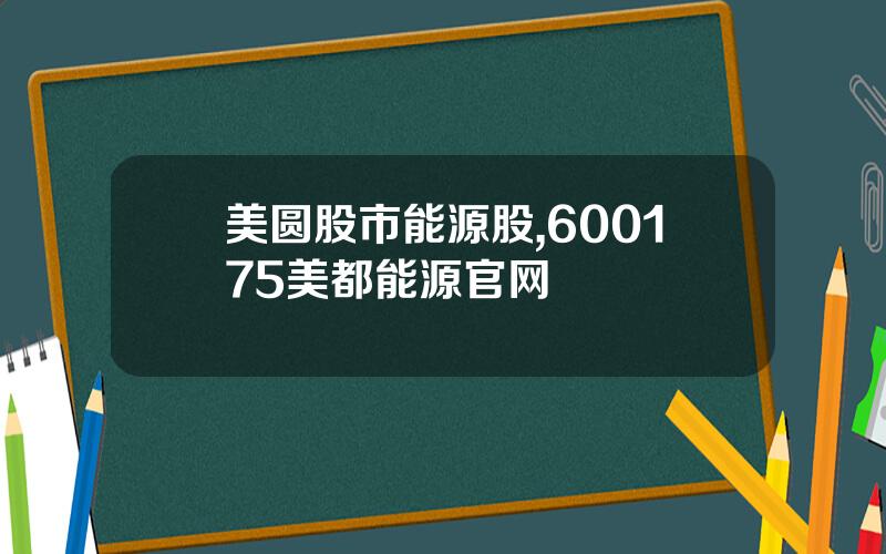 美圆股市能源股,600175美都能源官网