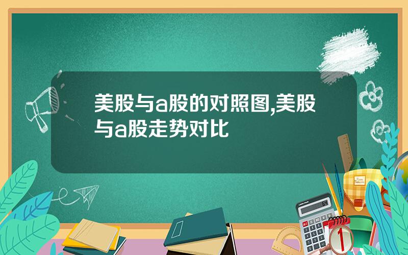 美股与a股的对照图,美股与a股走势对比