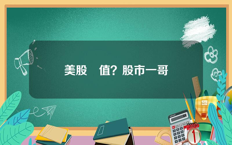 美股巿值？股市一哥