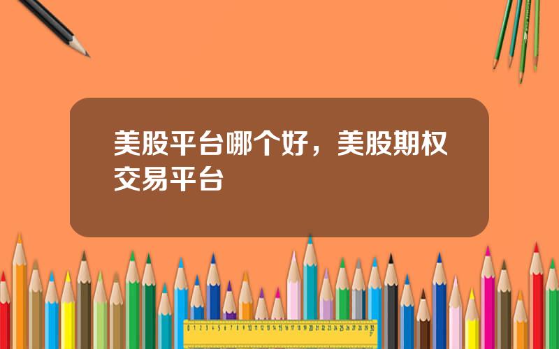 美股平台哪个好，美股期权交易平台