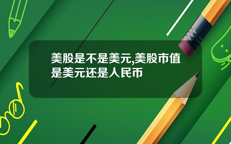 美股是不是美元,美股市值是美元还是人民币