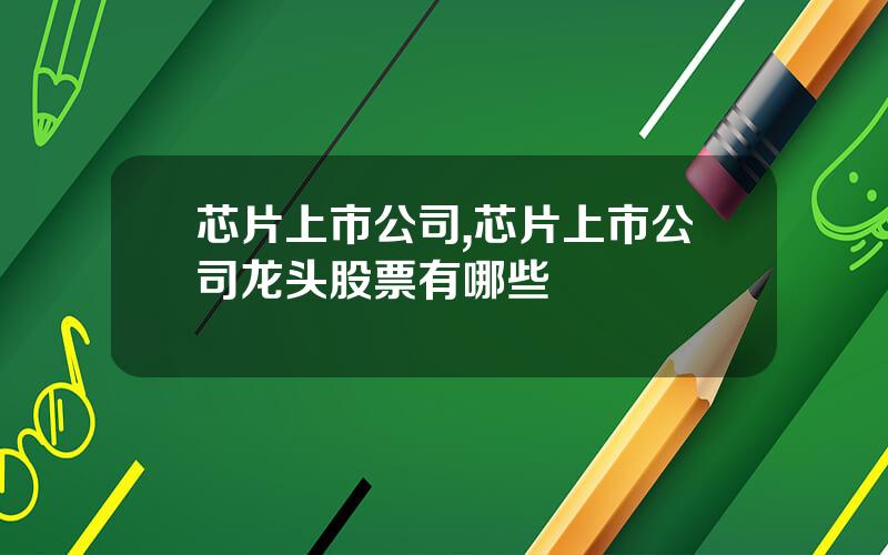 芯片上市公司,芯片上市公司龙头股票有哪些