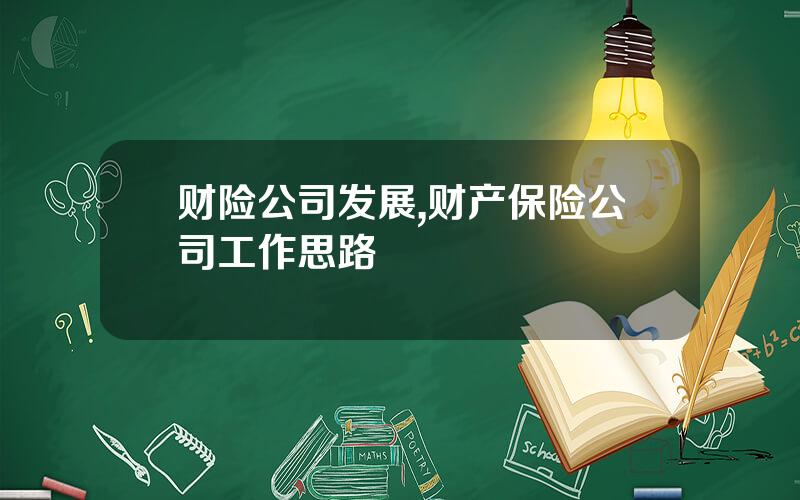 财险公司发展,财产保险公司工作思路