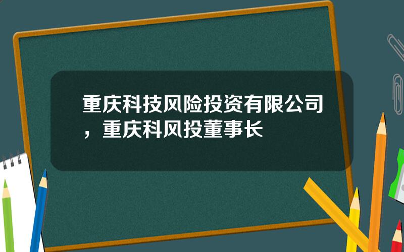 重庆科技风险投资有限公司，重庆科风投董事长
